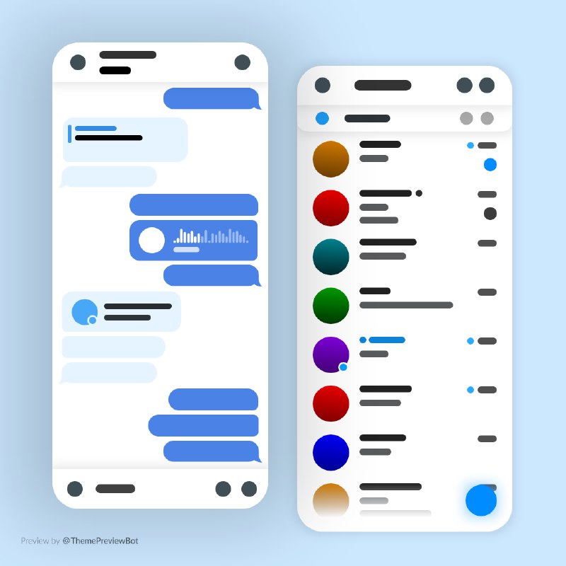 🎨 Theme: Light Blue ✍️ Cr: @Universal_Themes