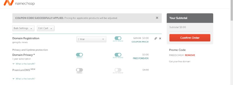 #域名 #NameCheap #推荐 #news #分享域名注册商Namecheap提供新的域名 .news注册；目前搞活动，第一年免费，续费31.98$/年