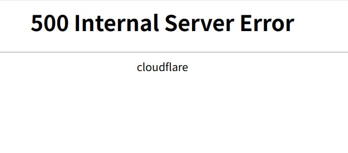 #资讯 Cloudflare 这是在开启「频繁掉线」模式吗！！！ 500 Internal Server Error！！！错误！！！这波操作真的像个 “草台班子” 啊！最近频繁掉链子啊！ 哈哈哈你们自己试试能访问嘛